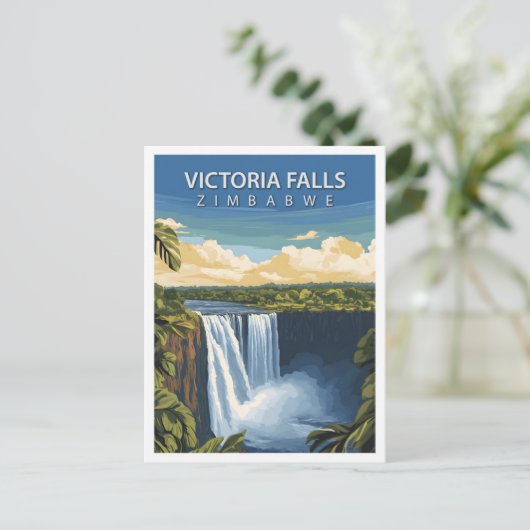 ビューティフルプレイスビクトリア秋ズジンバブエトラベル ポストカード (スタンド正面)