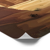 ビューティフルプレイスペトラジョーダンアートトラベル ポスター (角)