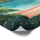 ビューティフルプレイスボラボラポリネシアフランスのトラベル ポスター (角)