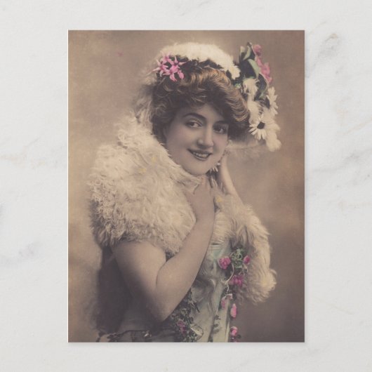 ビューティフルベルエポックスターウーマンヴィンテージ ポストカード (正面)