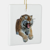 ビューティフルベンガルタイガー顔&ティースフォト セラミックオーナメント (右)