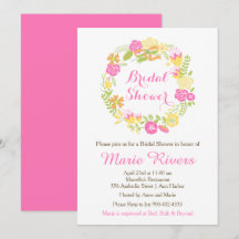 ビューティフルホットピンクフローラリースブライダルシャワー