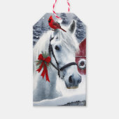 ビューティフルホリデーホースと(鳥)ショウジョウコウカンチョウ ギフトタグ (正面)