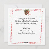 ビューティフルホリデーホースと(鳥)ショウジョウコウカンチョウ パーソナライズされた シーズンカード (裏面)