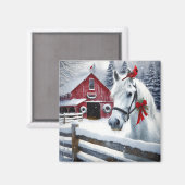 ビューティフルホリデーホースと（鳥）ショウジョウコウカンチョウ マグネット (正面/裏面)