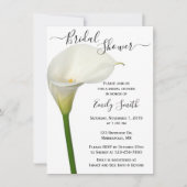 ビューティフルホワイトカラリリーフローラブライダルシャワー 招待状 (正面)