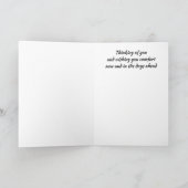 ビューティフルホワイトキャットペット悔やみや弔慰 カード (内部)