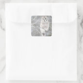 ビューティフルホワイトスノーフクロウデザイン スクエアシール (バッグ)