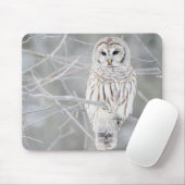 ビューティフルホワイトスノーフクロウデザイン マウスパッド (マウス)