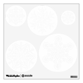 ビューティフルホワイトスノーフレークスウォールデカール