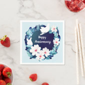 ビューティフルホワイトドーヴフローラリース スタンダードカクテルナプキン (インサイチュ)