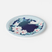 ビューティフルホワイトドーヴフローラリース ペーパープレート (アングル)