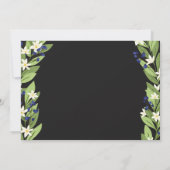 ビューティフルホワイトフローラブルーベリーズホリデーブランチ 招待状 (裏面)