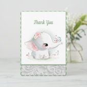 ビューティフルホワイトベビーゾウ サンキューカード (スタンド正面)