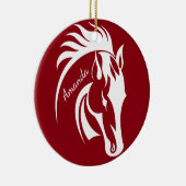 ビューティフルホワイトホースオーナメント セラミックオーナメント (右)