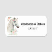ビューティフルホワイトホースヘッドボホフローラ 名札 (正面)