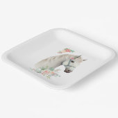 ビューティフルホワイトホースボホフローラ ペーパープレート (傾斜あり)