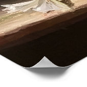 ビューティフルホワイトリリーインベイベファインアート ポスター (角)