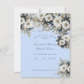 ビューティフルホワイトローズつる植物ブルー葉ズ セーブザデート (正面)