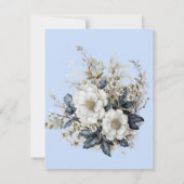 ビューティフルホワイトローズつる植物ブルー葉ズ セーブザデート (裏面)