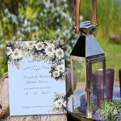 ビューティフルホワイトローズつる植物ブルー葉ズ セーブザデート