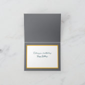 ビューティフルホワイトローズフラワーかわいらしハッピーバースデー カード (内部)