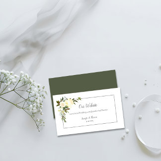 ビューティフルホワイトローズ結婚フローラサイト エンクロージャーカード