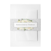 ビューティフルホワイトローズ結婚フローラ 招待状ベリーバンド (正面例)