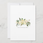 ビューティフルホワイトローズ結婚フローラ 招待状 (裏面)