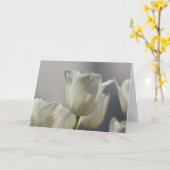 ビューティフルホワイト春チューリップ カード (黄色い花)