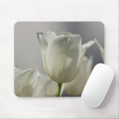 ビューティフルホワイト春チューリップ マウスパッド (マウス)