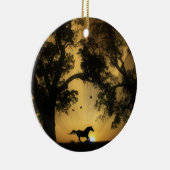 ビューティフルホースアンドオークツリーオーナメント セラミックオーナメント (右)