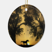 ビューティフルホースアンドオークツリーオーナメント セラミックオーナメント (左)
