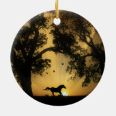 ビューティフルホースアンドオークツリーオーナメント セラミックオーナメント (裏面)