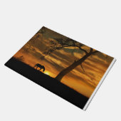 ビューティフルホースアンドオークツリーフロアマット ドアマット (アングル)