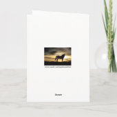 ビューティフルホースインサウスウエスタンサンセット誕生日 カード (裏面)