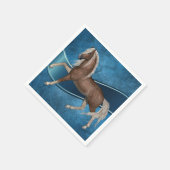 ビューティフルホースオンブルーウェスタンホースパーティーナプキン スタンダードカクテルナプキン (角)