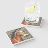 ビューティフルホースファインアート ストーンコースター (横)