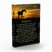 ビューティフルホースメモリアル名前をカスタムするスピリチュアル フォトブロック (左)