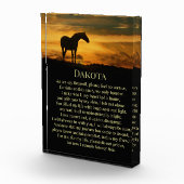 ビューティフルホースメモリアル名前をカスタムするスピリチュアル フォトブロック (右)