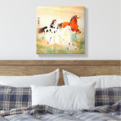 ビューティフルホースモティーオリエンタルキャンバスプリントプリン キャンバスプリント (インサイチュ (寝室))