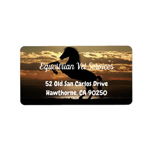 ビューティフルホース住所 シール (正面)