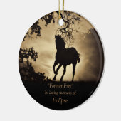 ビューティフルホース悔やみや弔慰メモリアルカスタムトリビュート セラミックオーナメント (左)