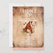 ビューティフルホース素朴カントリーファースト誕生日 招待状 (正面)
