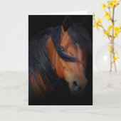 ビューティフルホース誕生日カード カード (黄色い花)