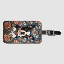 ビューティフルボストンテリアウィリアムインスパイアモリス ラゲッジタグ