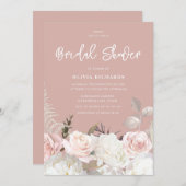 ビューティフルボタニカルバラオールシーズンズブライダルシャワー 招待状 (正面/裏面)