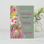 ビューティフルボタニカルフローラガーデン結婚セージ 招待状 (スタンド正面)