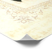 ビューティフルボタニカルプリントカメリアフラワー ポスター (角)