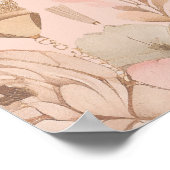 ビューティフルボヘミアンガール誕生日 パーソナライズされた ポスター (角)